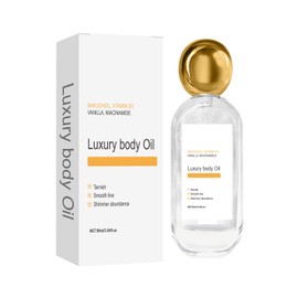 LMDGDS Luxury Body Oil Vanilla Hydrating & Illuminating With Natural Shimmer, Vanilla Body Oil for Radiant Smooth Skin(90ml)