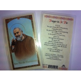 Holy Prayer Cards For Saint Pio of Pietrelcina in English