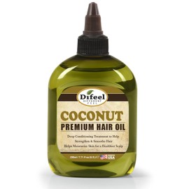 Difeel Premium 99% Natural Deep Conditioning Aceite de coco para el cabello 7.1 onzas (paquete de 2)