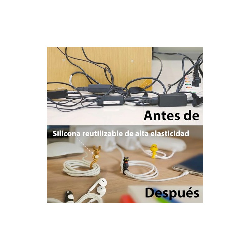 BONE Style Q Cord Ties Multiusos Silicona Reutilizable Cable Ties,
