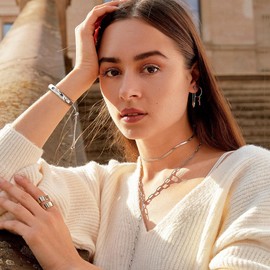 ENSKEFEN Hammered Silver Bar Bracelet for Women Adjustable Slider Bangle Bracelets Bolo Bracelet Simple Friendship Bracelets