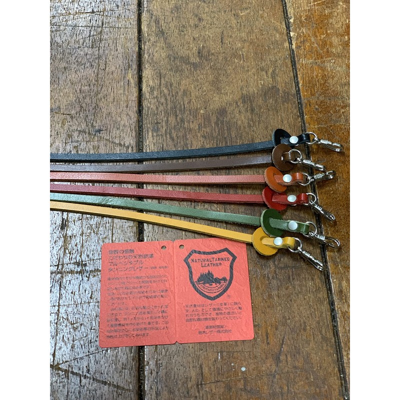 okuda-belt Tochigi Leather, Genuine Leather, 2-Way Neck Strap, Glass Cord,