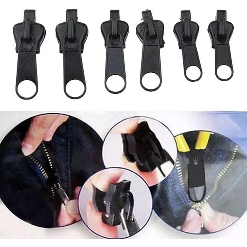 Replacement Zipper Pull - 12pcs, Black Universal Instant Fix Repair