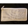 Unbranded Wholesale Lot of 10 NEW White Zippered Mesh Pouch