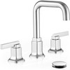 HOIGY Chrome Bathroom Faucet Widespread Sink Faucet Bathroom 3 Hole,