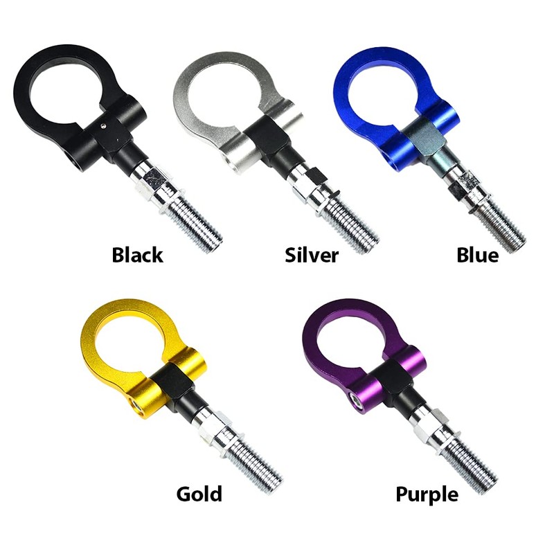 Universal Car Tow Hook Towing Ring Kit, Aluminum Alloy Universal
