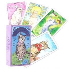 Cat Tarot Cards Deck - Classic Original Tarot Cards for Fortune Telling - Ideal for Beginners to Experts, with Meanings Included,Unique Game of - Cats