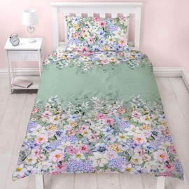 HOMHOMHA Blue Floral King Size Duvet Cover Sets Duvet And Pillow Set King Size Duvet Set White Spring/Summer Bedding Spring Quilt Covers Microfibre Soft Non Iron Bedding 135x200