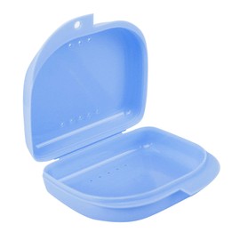 Retainer Case - 1 Pack- Odorless Mouth Guard Case - Ventilated, Durable & Hygienic for Carrying and Protecting Braces, Dentures & Aligners, Sky Blue