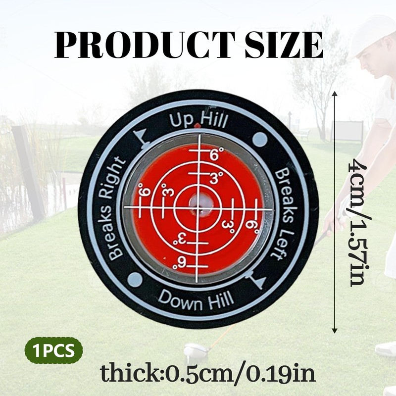 1Pcs Premium Golf Green Reader Level Ball Marker, High Precision