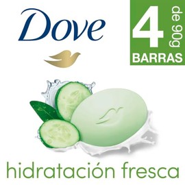 Jabón Dove Hidratación Fresca Pepino y Té Verde 4 x 90 g