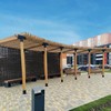 ORIGLE Pergola Brackets, Pergola Kit, 4x4 Post Base, 4-Way Right