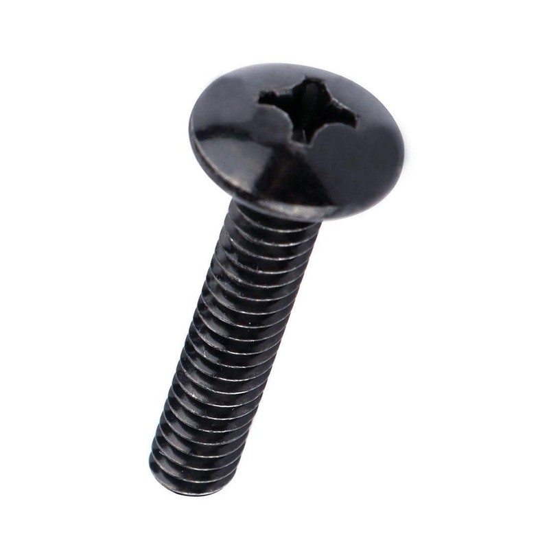 VAMUOEFL #8-32 x 3/8" Truss Head Machine Screws Black Finish,