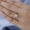 TJC Moissanite Solitaire Ring for Women Engagement Ladies Rings in