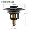 Universal Bathroom Sink Stopper - 2 Pack Matte Black Pop