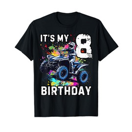 ATV Boy It's my 8th Birthday ATV Racing 4 Wheeler Birthday T-Shirt