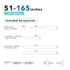 Umimile Tension Curtain Rod, 51-165 inches Adjustable Spring Shower Tension