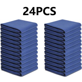 SEGAWE 24PCS 80" x 72" Durable Moving Blankets Heavy-duty Shipping Furniture Pads Blue