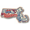 Love from Massachusetts Vintage State Magnet by Classic Magnets, Collectible