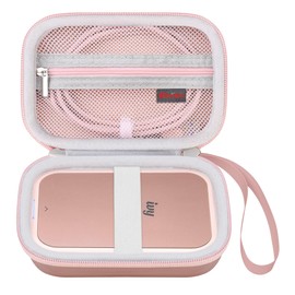 Elonbo Carrying Case for Canon Ivy 2 Mini/Canon Ivy Mini/Canon Ivy CLIQ CLIQ+ CLIQ 2 CLIQ+2 Photo Printer Portable Bluetooth Instant Camera Printer, ​Mesh Bag fits Photo Paper Cable, Rose Gold
