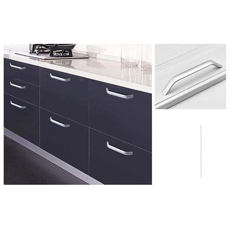 ANSIEDIO 2pcs Silver Cupboard Handles Drawer Handles Kitchen Cabinet Door