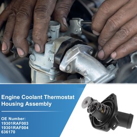 Partuto Plastic Engine Coolant Thermostat Housing Assembly for Acura ILX 2013-2015 for Acura TSX 2004-2008 Replace No.19301RAF003/19301RAF004/636170 1 Pcs