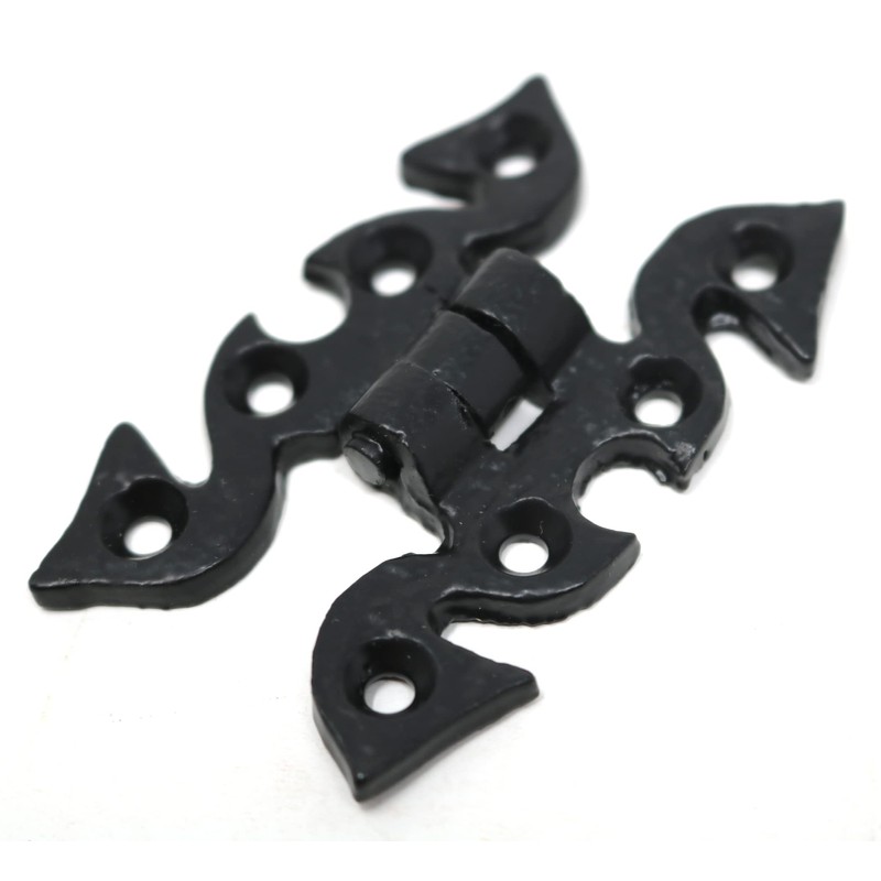 2 x fiXte Antique Black Butterfly Hinges Traditional Rustic Design