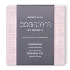 MODERN-TWIST Set of 4 Coasters 100% Plastic Free Silicone Tabletop,