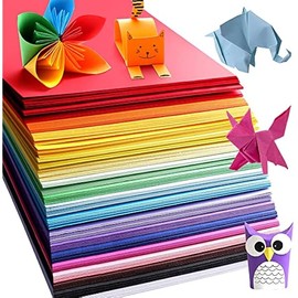Origami Paper, Pack of 200 Sheets - 20 Vivid Colors - Double Sided - 6 Inch Square, Easy Fold Paper for Kids Adult Beginners Training Arts & Crafts Projects.