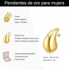 Aretes de lágrima para mujer, aretes de aro de oro