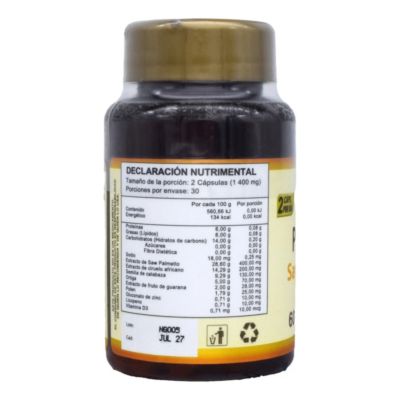 Prosten 60 Cap Naturelab Auxiliar Para La Próstata Sabor Sin