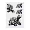 Azeeda 4 x 'Glückliche Schildkröte' Temporäre Tattoos - Wasserfest, Hautfreundlich