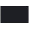 CHARMMA Kitchen Backsplash Black 39.4"x23.6" Tempered Glass-4958