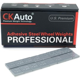 CKAuto 1/4oz, 0.25oz, Grey, Adhesive Stick on Wheel Weights, EasyPeel Type. Cars, Trucks, SUVs, Motorcycles, Low Profile, 60oz/Box, U.S. OEM Quality, (240pcs)