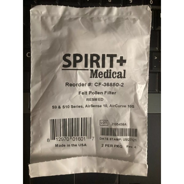 Spirit+Medical CF-36850-4 Foam Pollen Filters Air sense air curve (2