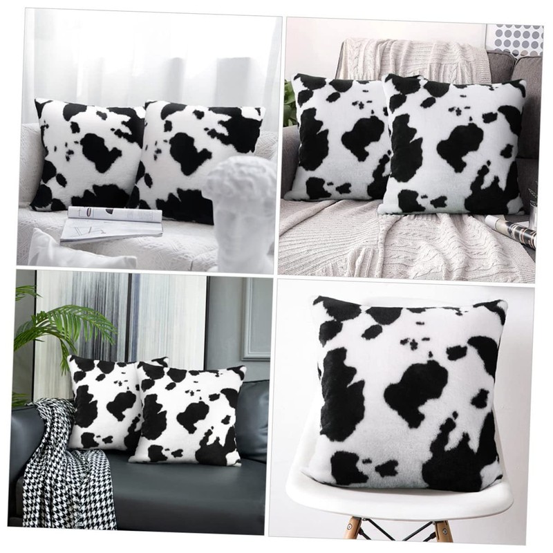 Mobestech Cow Spots Throw Pillow Covers Square Cushion Case with