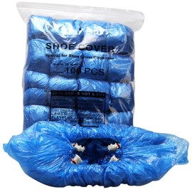 Refills for Shoe Cover Dispenser/100PCS(50pairs) T-type Buckle Shoe Covers/Shoe covers for Automatic Shoe Cover Machine/Disposable Shoe Covers with T-type Buckle, blue, Size for US 6 to 14