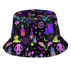 Mushroom Rave Bucket Hat Packable Fashion Style Unisex Sun Cap