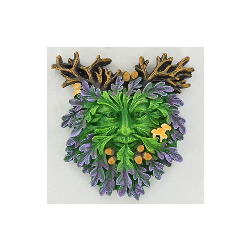 Wicca King Greenman Face Plaque for Garden Home Celtic Pagan
