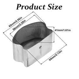 2 Pack Handrail Cap, Stainless Steel Horseshoe Shaped Handrail End Caps, Staircase Steps Hand Rail End Cover Handrail Fittings