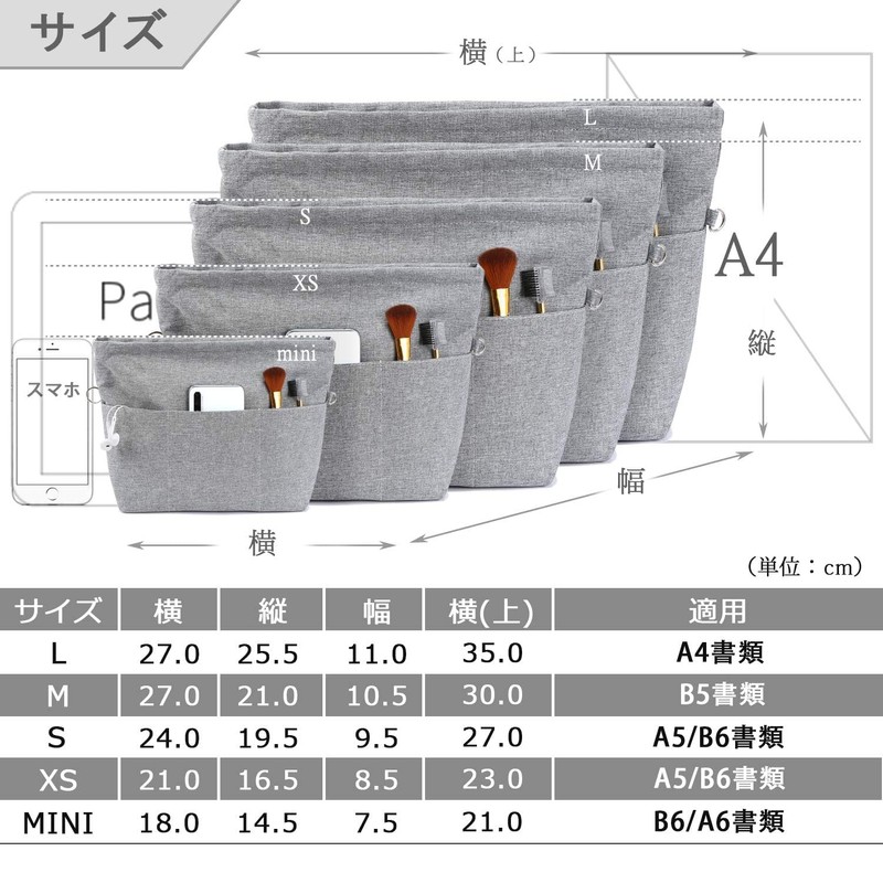 VANCORE Bag-In Bag, Freestanding, Lightweight, For Totes, Smaller, In Bag,