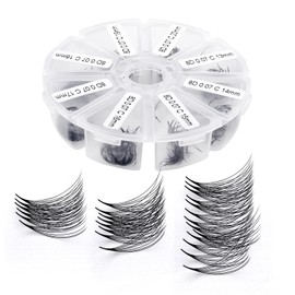 WENDYLASHES Premade Eyelash Extension 500 Fans Handmade Lashes 8D/9D/10D/12D Pre-made Fans 0.07mm C/D Curl 9-16mm/13-20mm Mixed Eyelash Extensions (500PCS-12D-0.07-D, 13-20mm mixed tray)