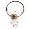 Avalaya Multicoloured Shell Flower with Multi Faux Pearl Bead Flex