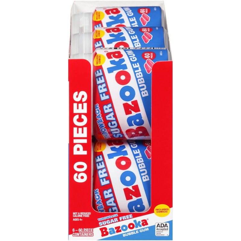 Bazooka Sugar Free Easter Bubble Gum - 60 Count To
