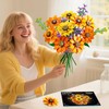 CUBIMANA Flower Sunflower Bouquet Building Kit with Lights - 17