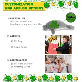 DolliBu Grey Manatee Stuffed Animal with Green Plush Shamrock - Cute Green Shamrock Plush St Patricks Day Stuffed Animal Manatee, Good Luck St Patricks Day Toys for Kids, Baby - 15 Inches