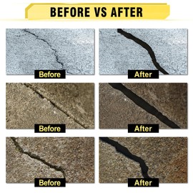 Asphalt Crack Filler, 3.3 LB High Elasticity Asphalt Driveway Crack Filler, Self Leveling Asphalt Sealant for Driveway, Hole, Road, Blacktop Joint Filler, Flexible Concrete Sealer