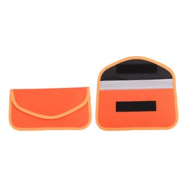 VekAuto 2 Pcs, Faraday Pouch, RFID Signal Blocking Bags Universal for Car Key Keyless Car Starter, Key Fob Protector Oxford Cloth Orange