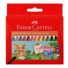 Faber Castell 24 Pack Crayons for Kids Non Toxic Colors Smooth Flow Art Supplies