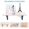 Folding Shelf Brackets 10 Inch, Heavy Duty Metal Triangle Table
